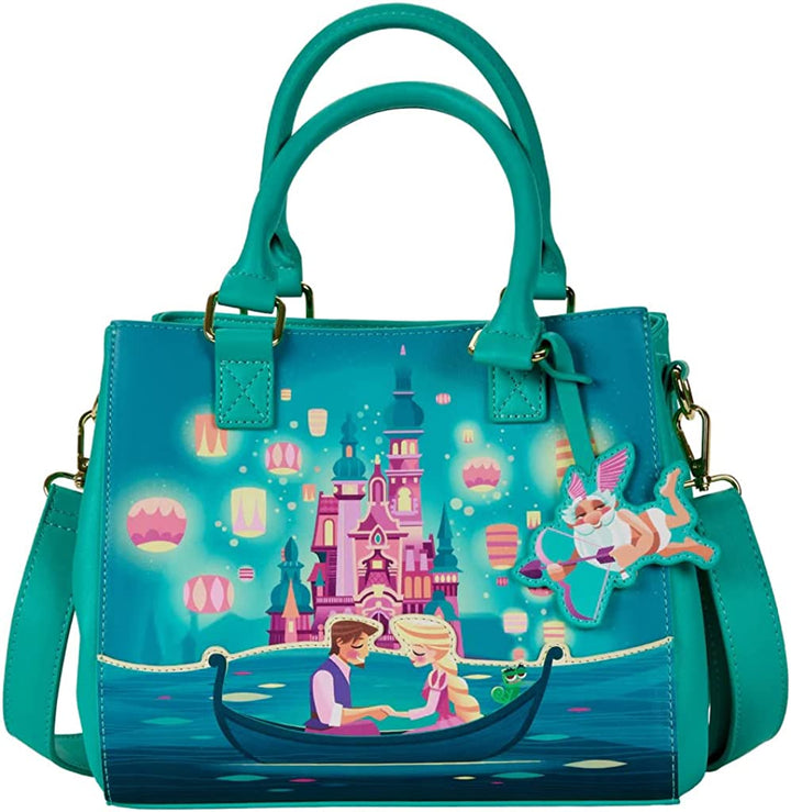 Loungefly Disney: Tangled Rapunzel Castle Glow in the Dark Crossbody Bag