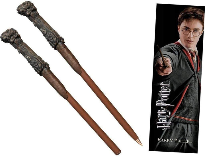 The Noble Collection Harry Potter Harry's Wand Pen and Bookmark 9in (23cm) Stationery Pack