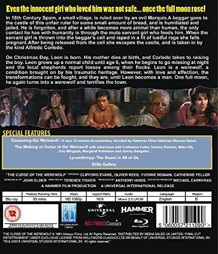 Curse of the Werewolf Region B - Horror [Blu-ray]