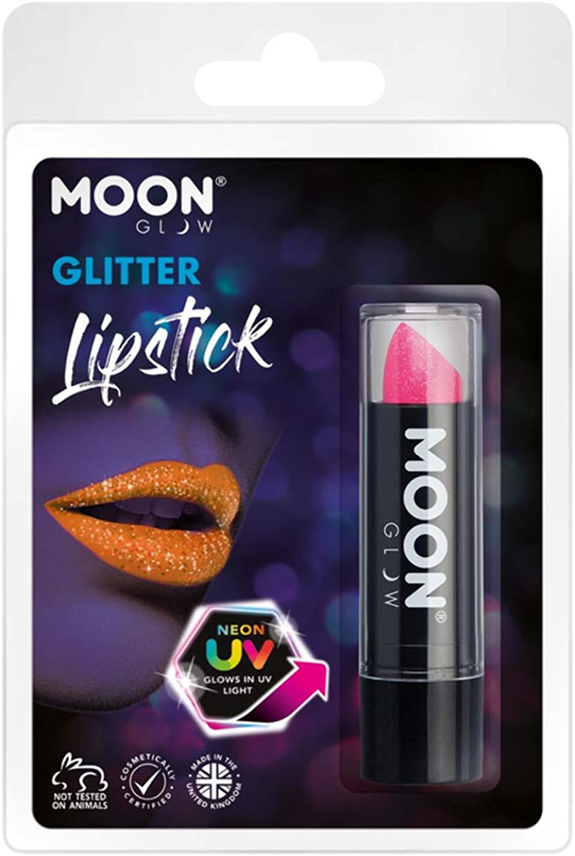 Moon Glow - Neon UV Glitter Lipstick Magenta