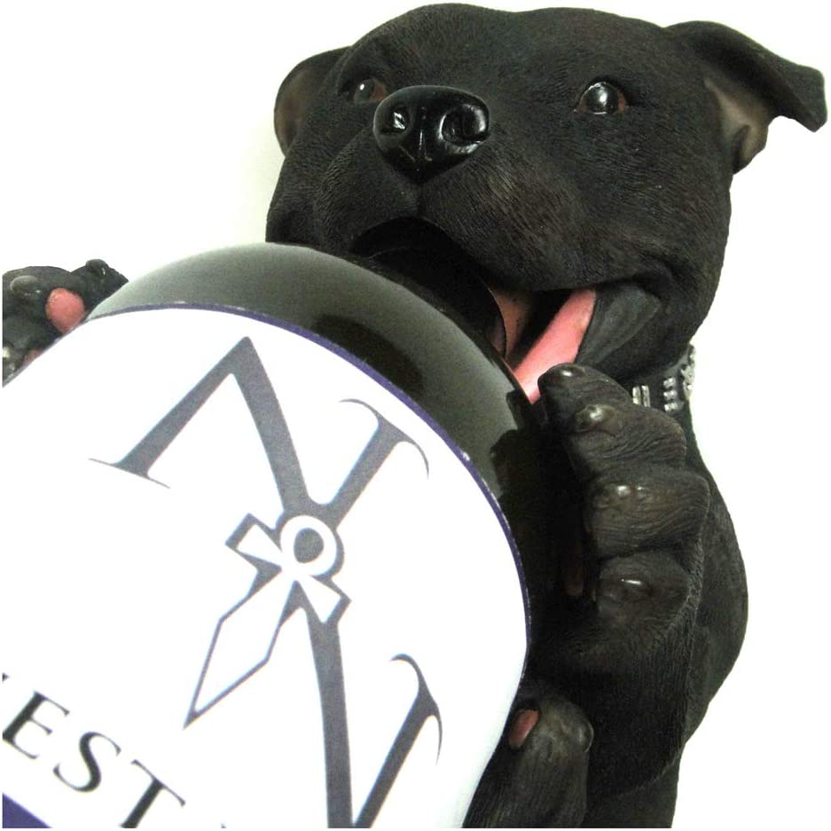 Nemesis Now Guzzlers Staffordshire Bull Terrier Wine Bottle Holder 20cm Black