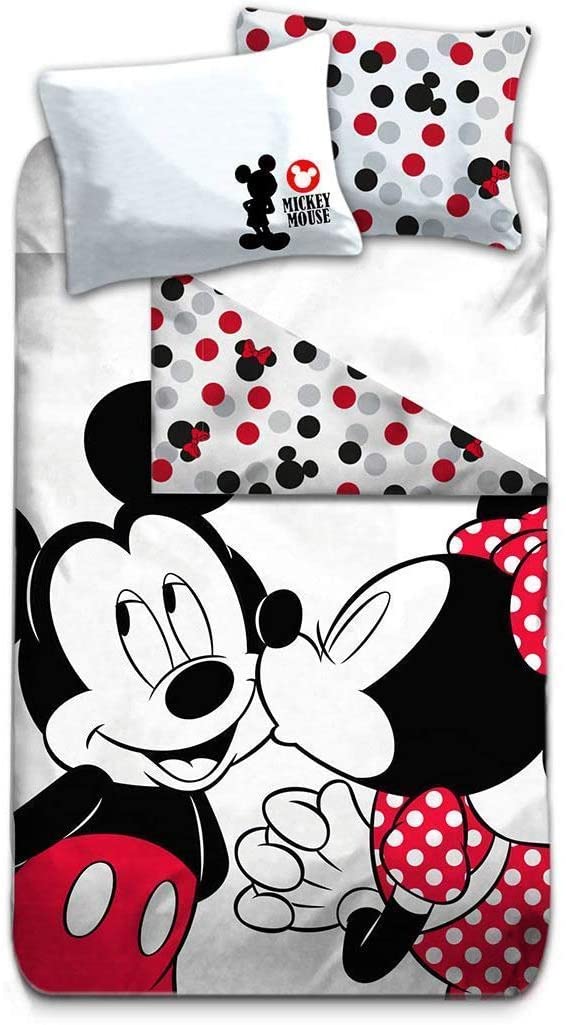 AYMAX S.P.R.L. Mickey & Minnie Mouse Vintage Bed Linen Set 140 x 200 cm + 63 x 6