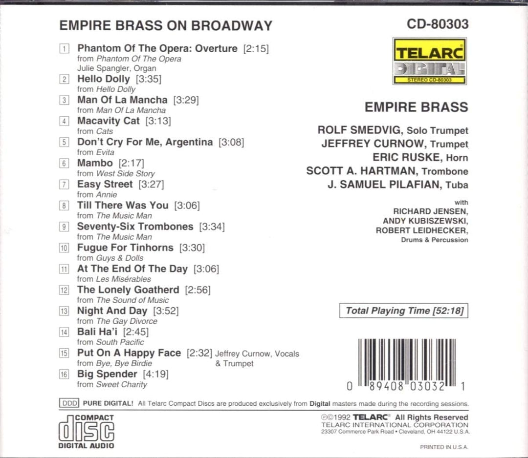 Empire Brass on Broadway [Audio CD]