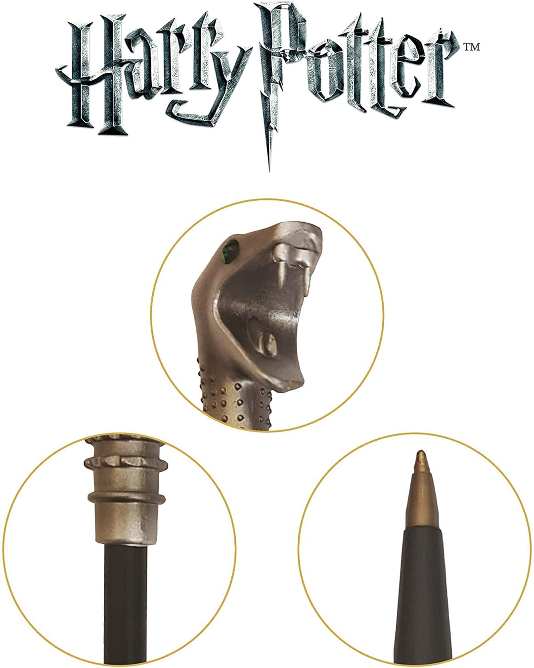 The Noble Collection Harry Potter Lucius Malfoy Wand Pen and Bookmark - 9in (23cm) Stationery Pack - Officially Licensed Film Set Movie Props Wand Gifts