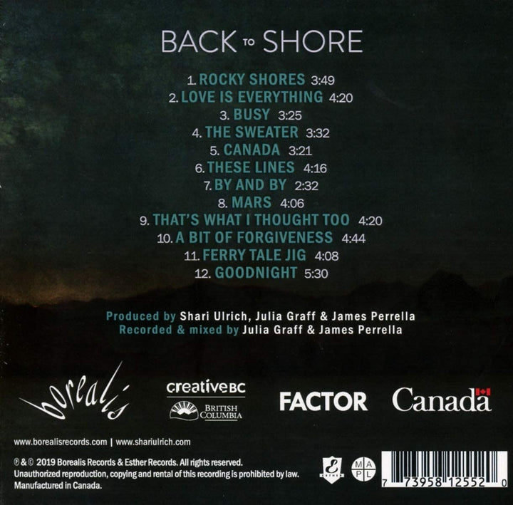 Shari Ulrich - Back To Shore [Audio CD]