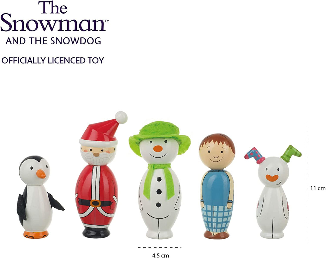 The Snowman and The Snowdog Wooden Skittles - Bowling Set Skittles Game for Kids