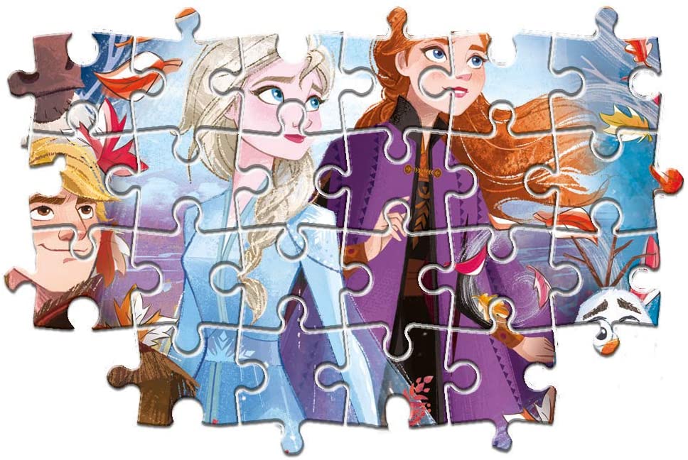 Clementoni - 21307 - Supercolor Puzzle - Disney Frozen 2 - 2 x 20 + 2 x 60 pieces - Made in Italy - jigsaw puzzle children age 3+