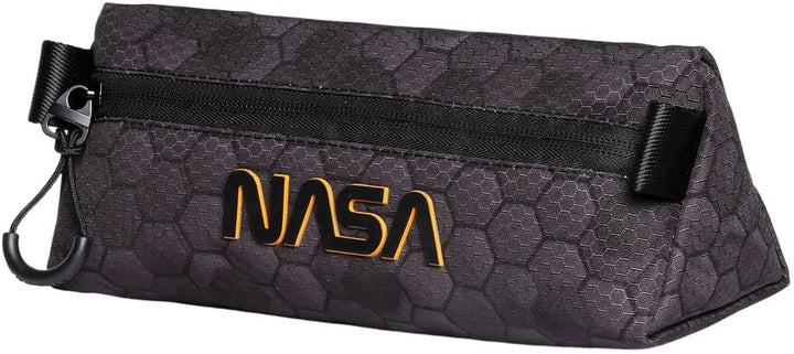 NASA Neon-Triangle Pencil Case, Black
