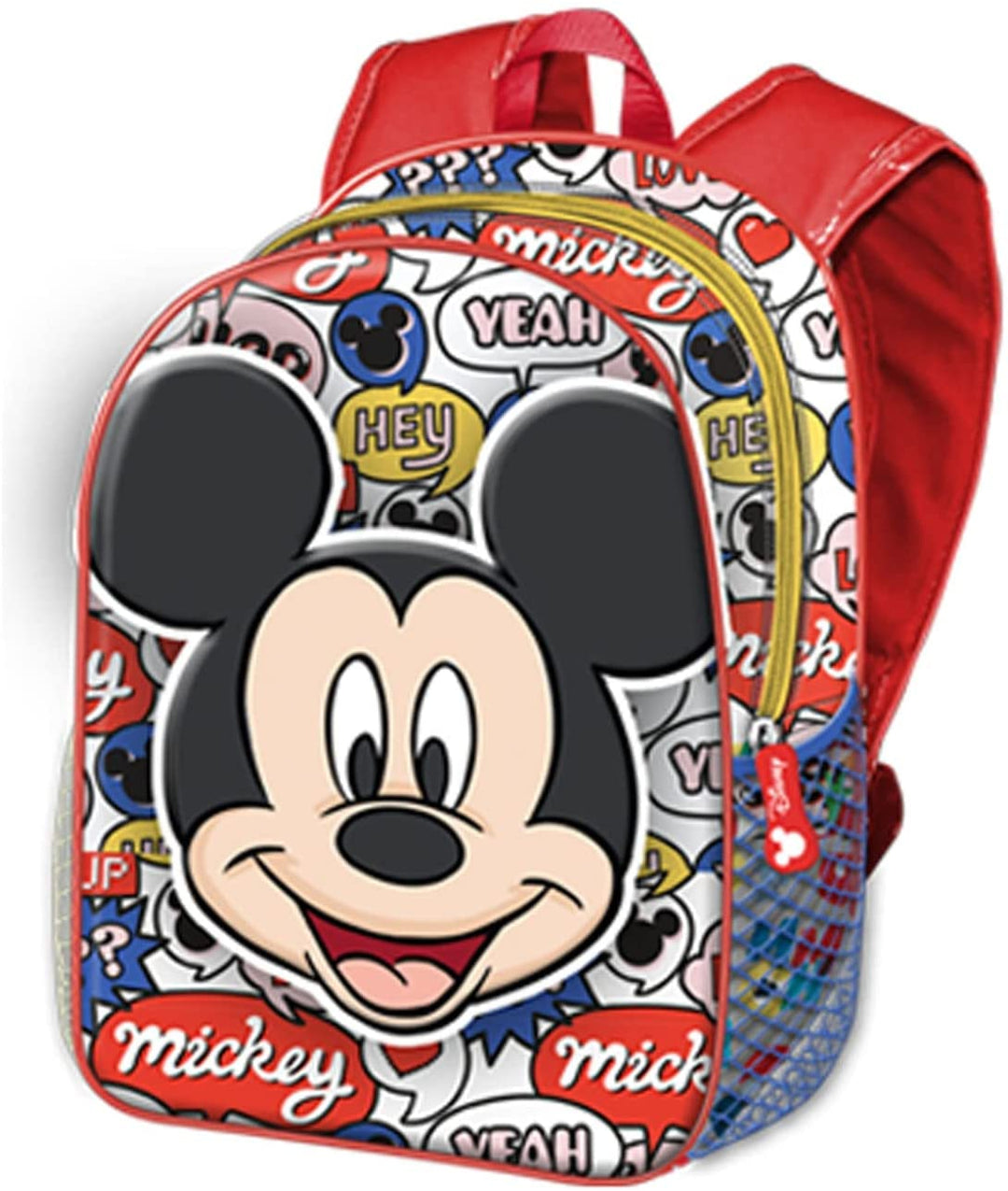 Mickey Mouse Yeah-Small 3D Backpack, Red
