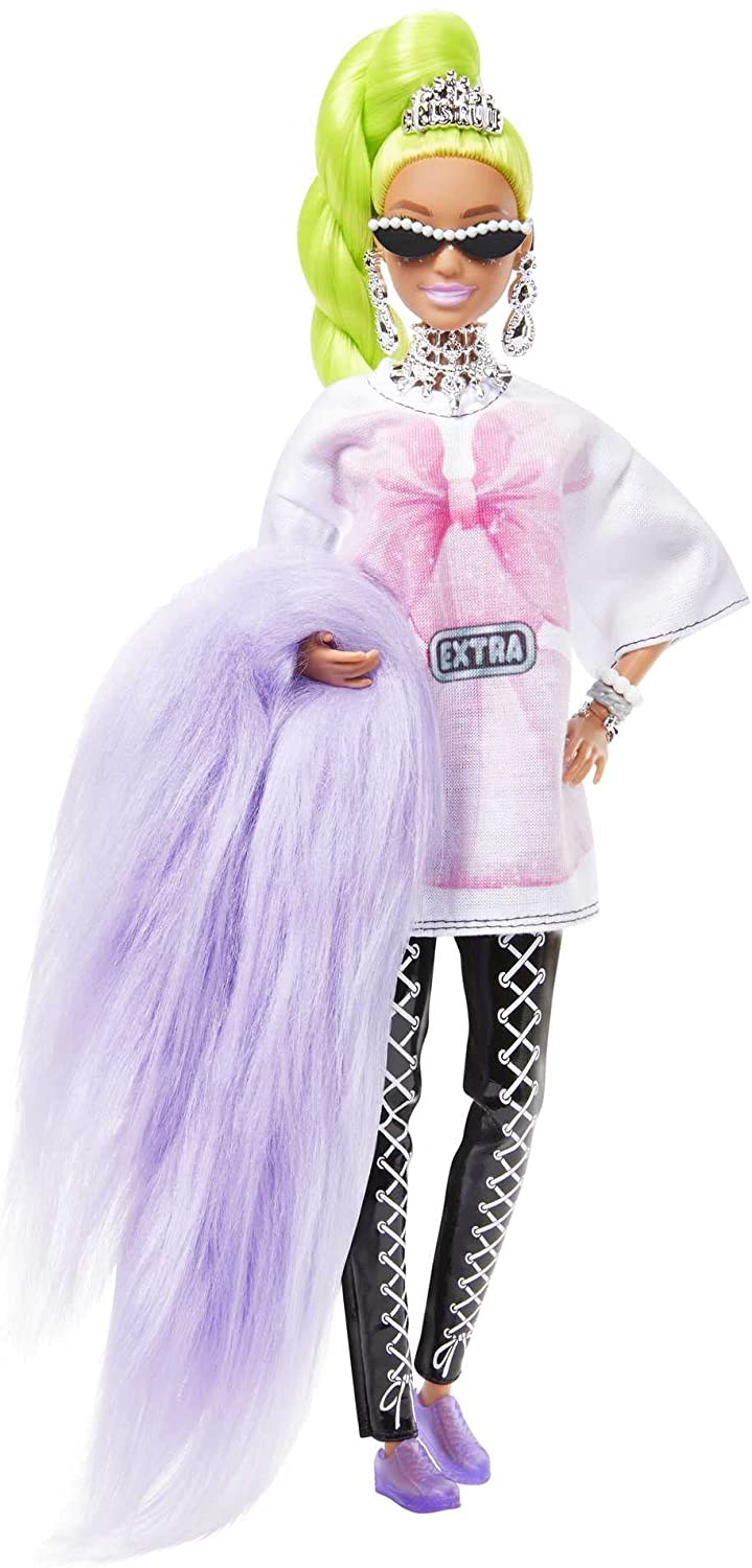 Barbie Extra Doll #11 in Oversized Tee & Leggings with Pet, for Kids 3 Years Old