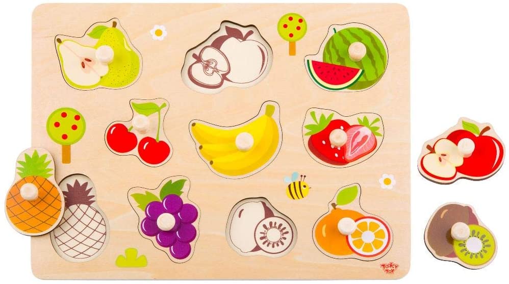 AB Gee abgee 921 TY854 Ea Wooden Fruit Puzzle 11pce Red