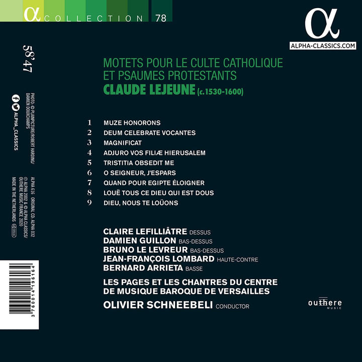 Lejeune: Motets pour le culte catholique et psaumes protestants [Audio CD]