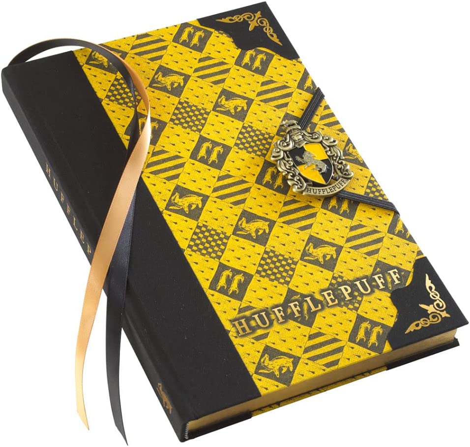 The Noble Collection The Noble Collection Harry Potter Hufflepuff Journal 9.75in (25cm) Hardbound Lined with Gilded Edges and Die Cast Enameled CrestHufflepuff Journal