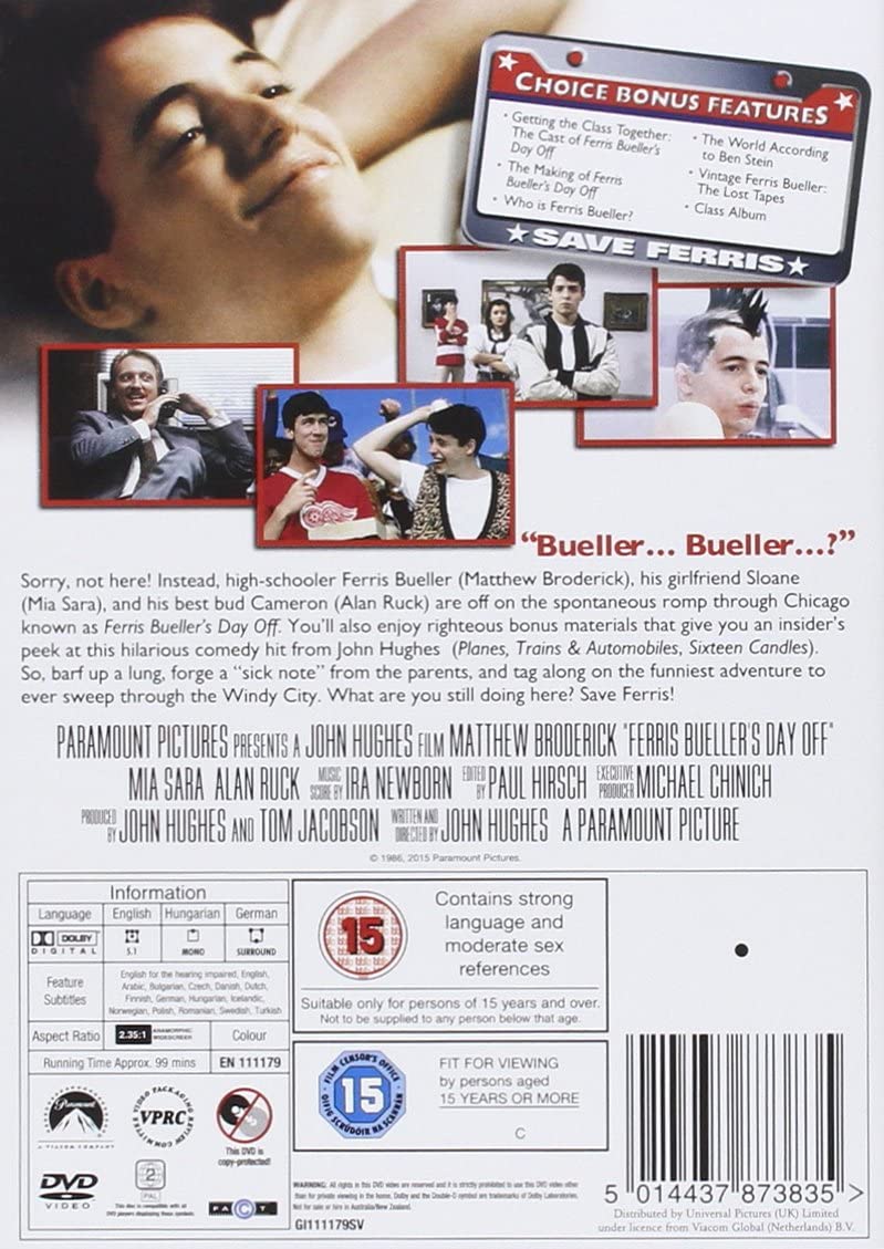 Ferris Bueller's Day Off - Bueller... [1986] [DVD]