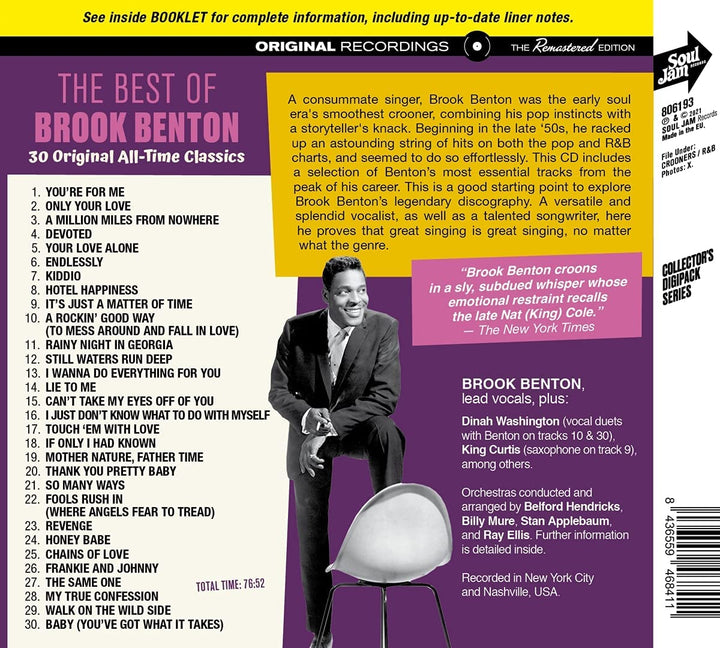 Brook Benton - Best of Brook Benton - 30 Original All-Time Classics [Audio CD]