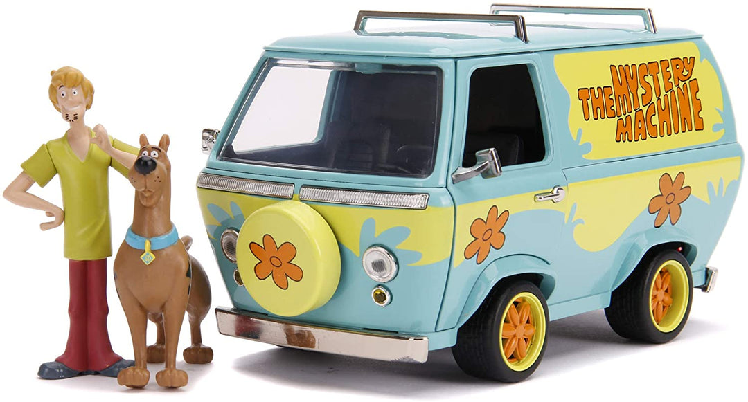 SCOOBY DOO MYSTERY MACHINE DRUCKGUSS-REPLIK IM MASSSTAB 1:24 MIT SCOOBY- UND SHAGGY-FIGUREN