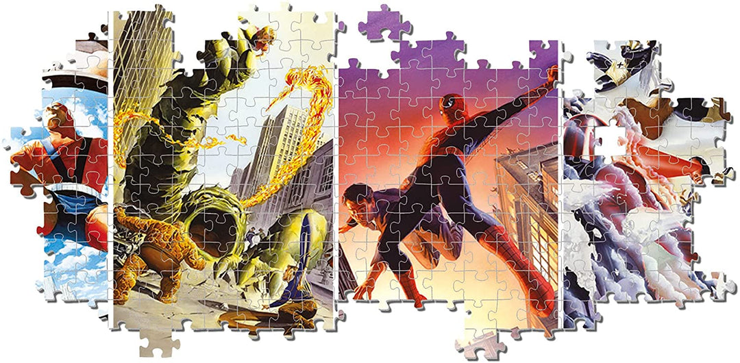 Clementoni 39611, Marvel Panorama Puzzle for Children and Adults - 1000 pieces, Ages 10 Year Plus