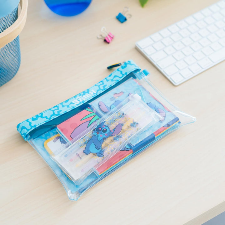 Grupo Erik Disney Stitch Stationery Set | Disney Pencil Case With A6 Notebooks