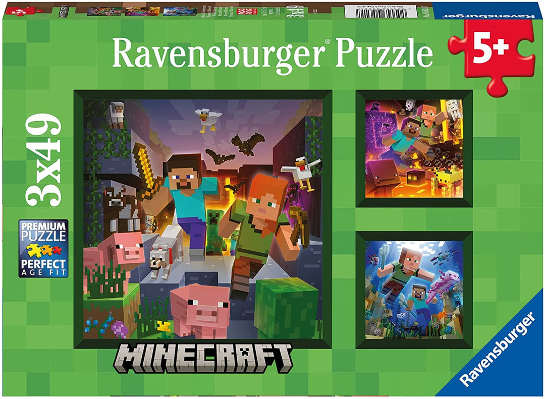 Ravensburger 05621 Minecraft Biomes 3x49pc