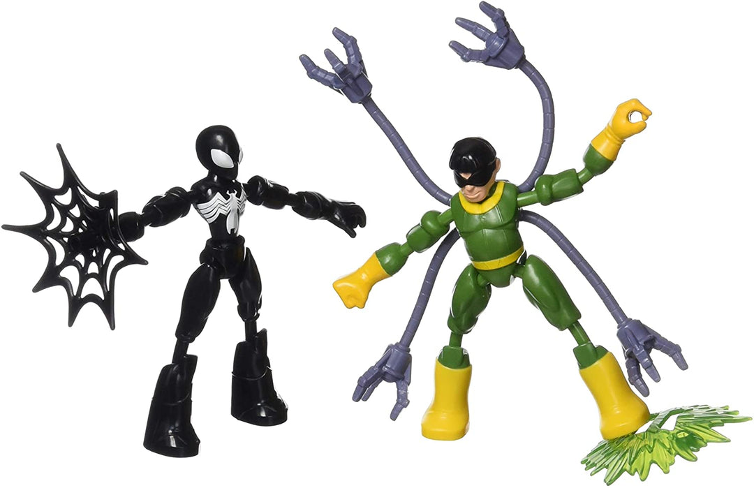 Marvel Spider-Man Bend and Flex Black Suit Spider-Man Vs Doc Ock Action Figures