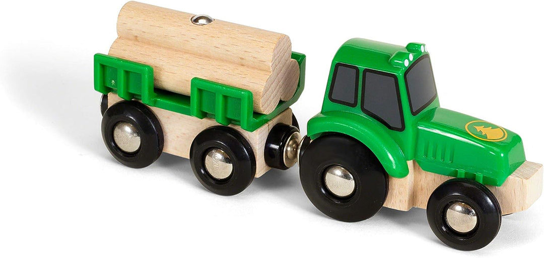 BRIO World – Ackerschlepper mit Ladung für Kinder ab 3 Jahren – kompatibel mit allen BRIO-Eisenbahnsets und Zubehör