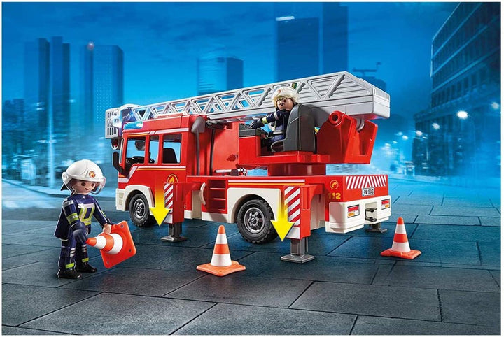 Playmobil City Action 9463 Fire Ladder Unit with lights, sounds and water pump, for Children Ages 4+