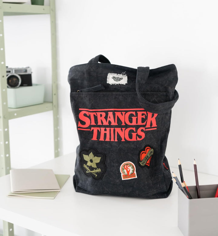 Grupo Erik Stranger Things Premium Cotton Tote Bag | Cotton Shopping Bag