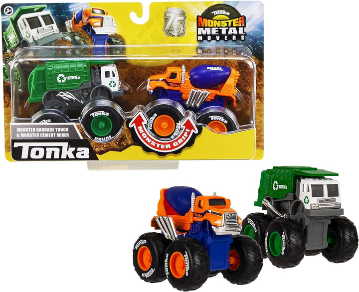 Tonka Basic Fun 06162 Monster Metal Movers Combo Pack - City Service Play Vehicle