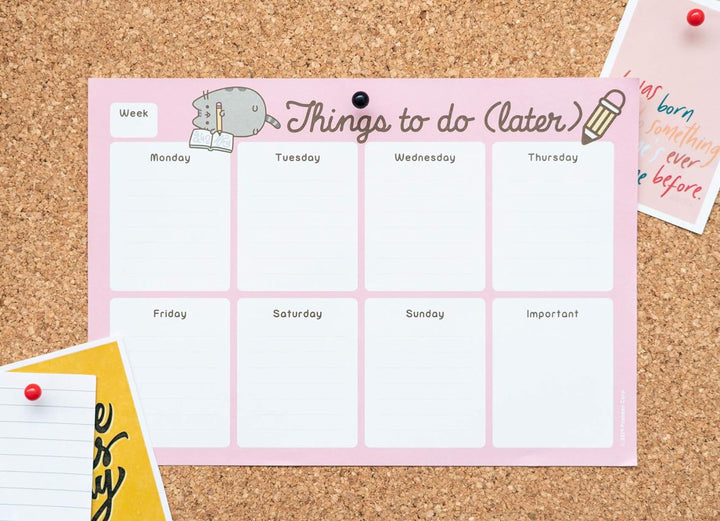 Grupo Erik Pusheen Weekly Planner A4 | Pusheen Calendar | Family Calendar | 54 Tear Off Pages