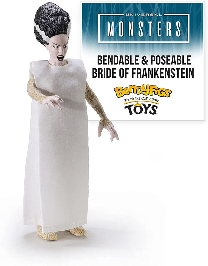 The Noble Collection Bendyfigs Bride Of Frankenstein Officially Licensed 19cm Bendable Toy Posable Collectable Doll Figures With Stand - For Kids & Adults