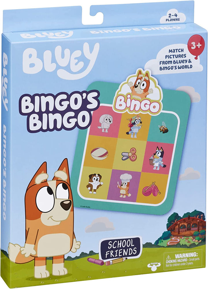 Bluey Bingo's Bingo School Friends 2 to 4 Players Card Game