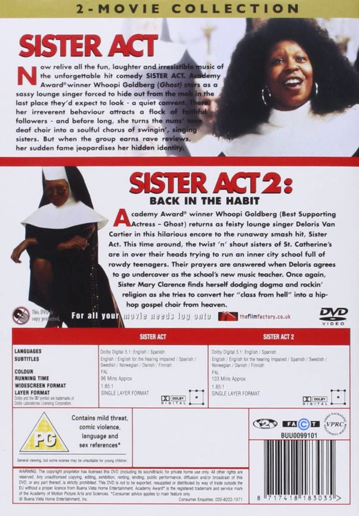 Sister Act 1/Sister Act 2 - Comedy/Music [DVD]