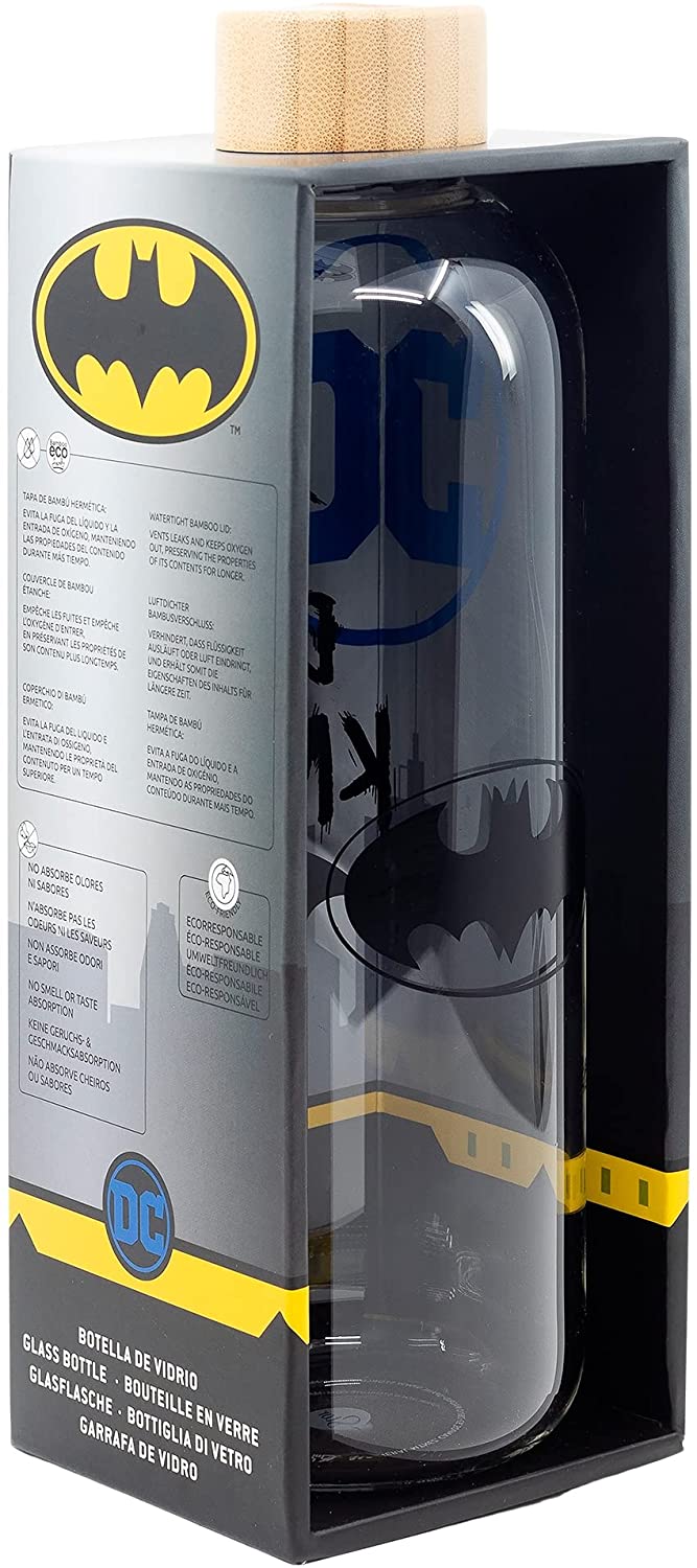 Stor Große Glasflasche 1030 ml Batman-Symbol, Einzelstandard