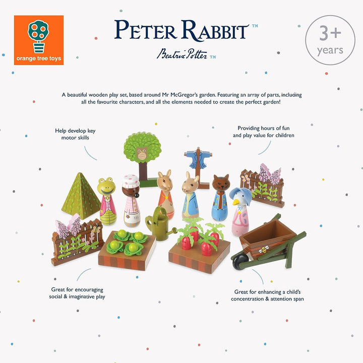 Peter Rabbit Toys - Peter Rabbit Figures, Wooden Small World Animals - Play Figure Playsets