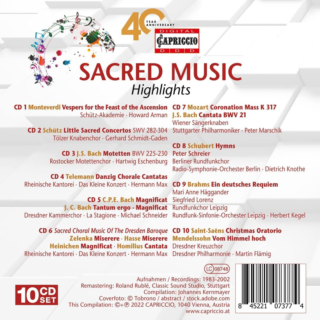 40 Anniversary Sacred Music [Various] [Capriccio: C7377] [Audio CD]