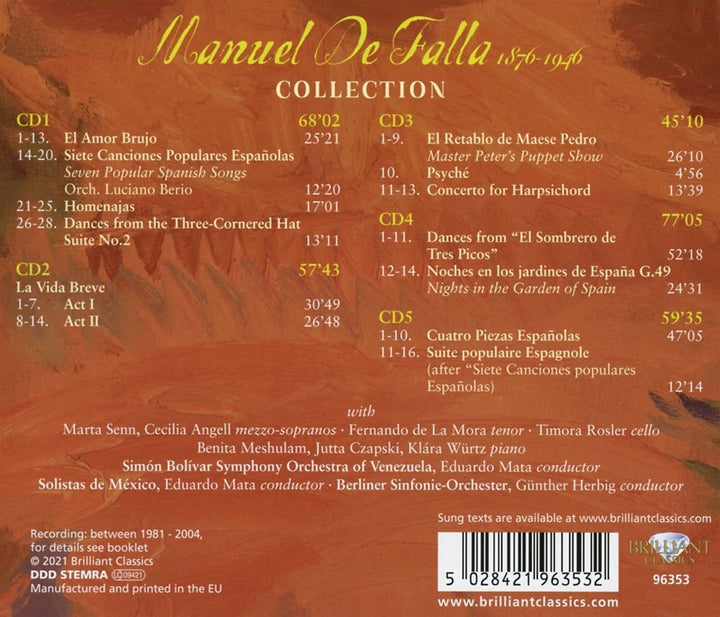 Marta Senn - De Falla Collection [Audio CD]