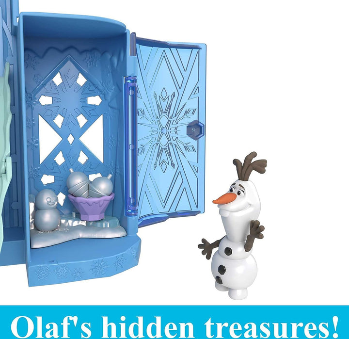Mattel Disney Frozen Toys, Elsa Ice Palace Storytime Stackers, Castle Doll House Playset with Small Doll & 8 Accessories