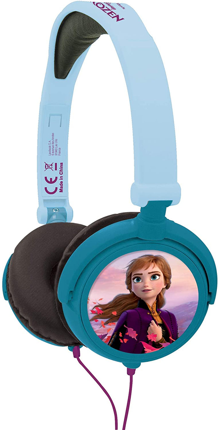 Lexibook Disney Frozen Elsa Stereo Headphone, kids safe, foldable and adjustable, blue/black, HP010FZ