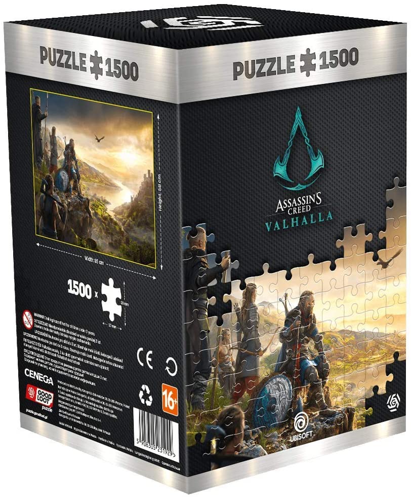 Good Loot Assassin's Creed Valhalla Vista of England - 1500 Pieces Jigsaw Puzzle 85cm x 58cm | includes Poster and Bag | Game Artwork for Adults and Teenagers