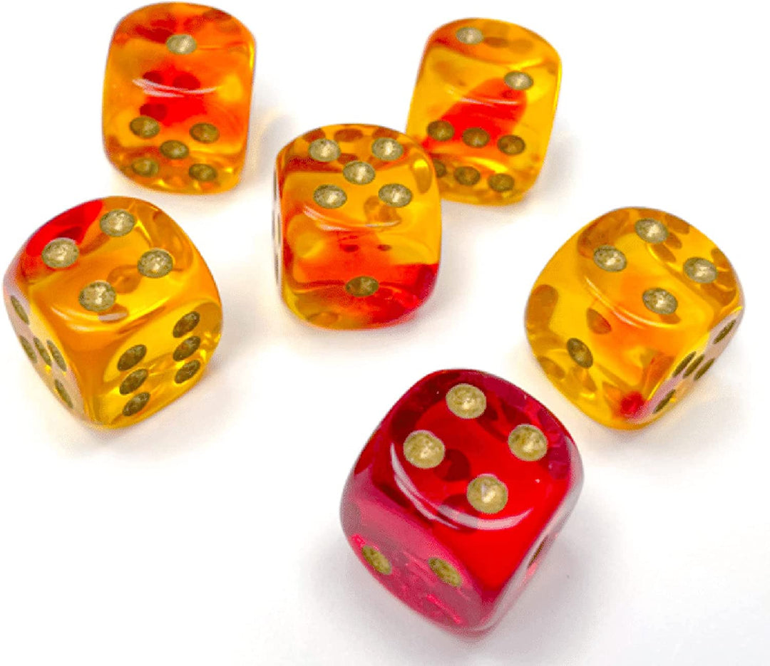 Gemini Dice Block | Set of 12 Size D6 Dice Designed for Board Games, Roleplaying Games and Miniature Games