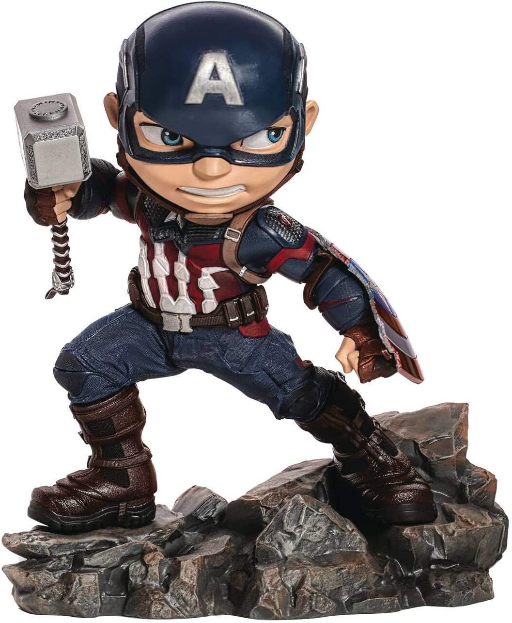 Iron Studios Official Marvel Captain America Endgame Mini Co Figure, Polyvinyl c