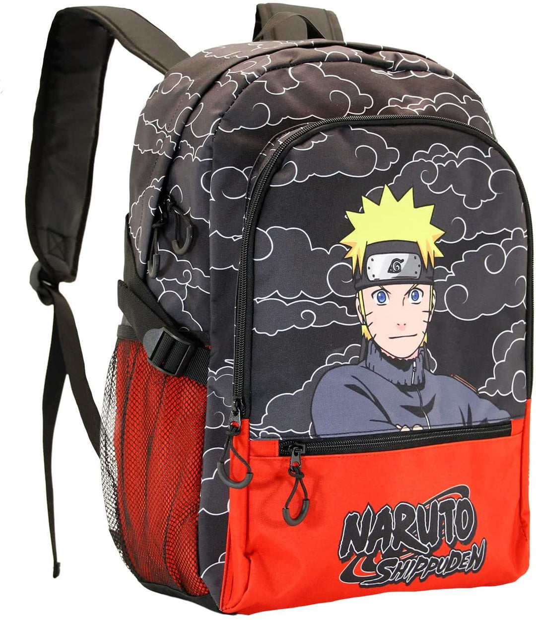 Naruto Clouds-Fan HS Kampfrucksack, Schwarz