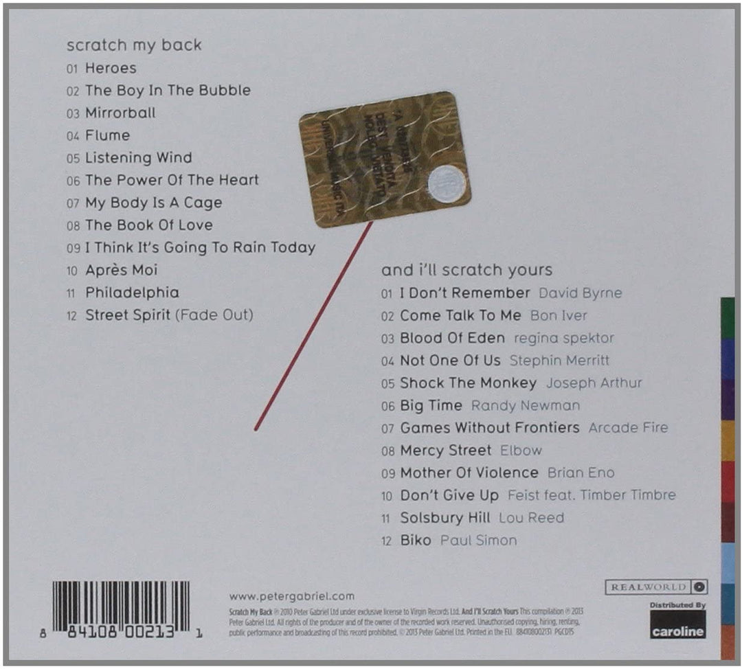 Scratch My Back/And I'll Scratch Yours - Peter Gabriel [Audio CD]