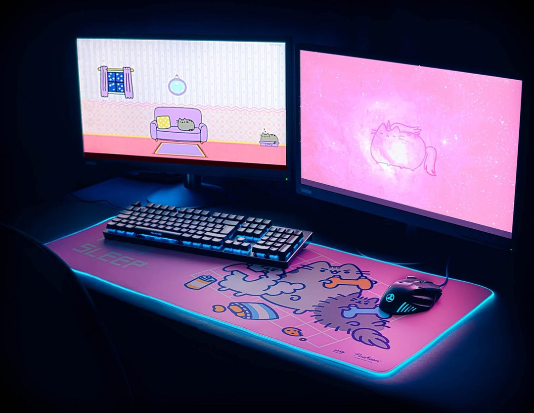 Official Pusheen XXL RGB Gaming Mouse Mat - Desk Pad