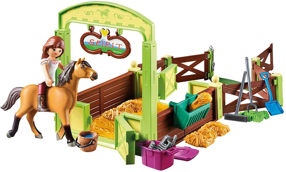 Playmobil DreamWorks Spirit 9478 Lucky and Spirit with Horse Stall for Children - Yachew