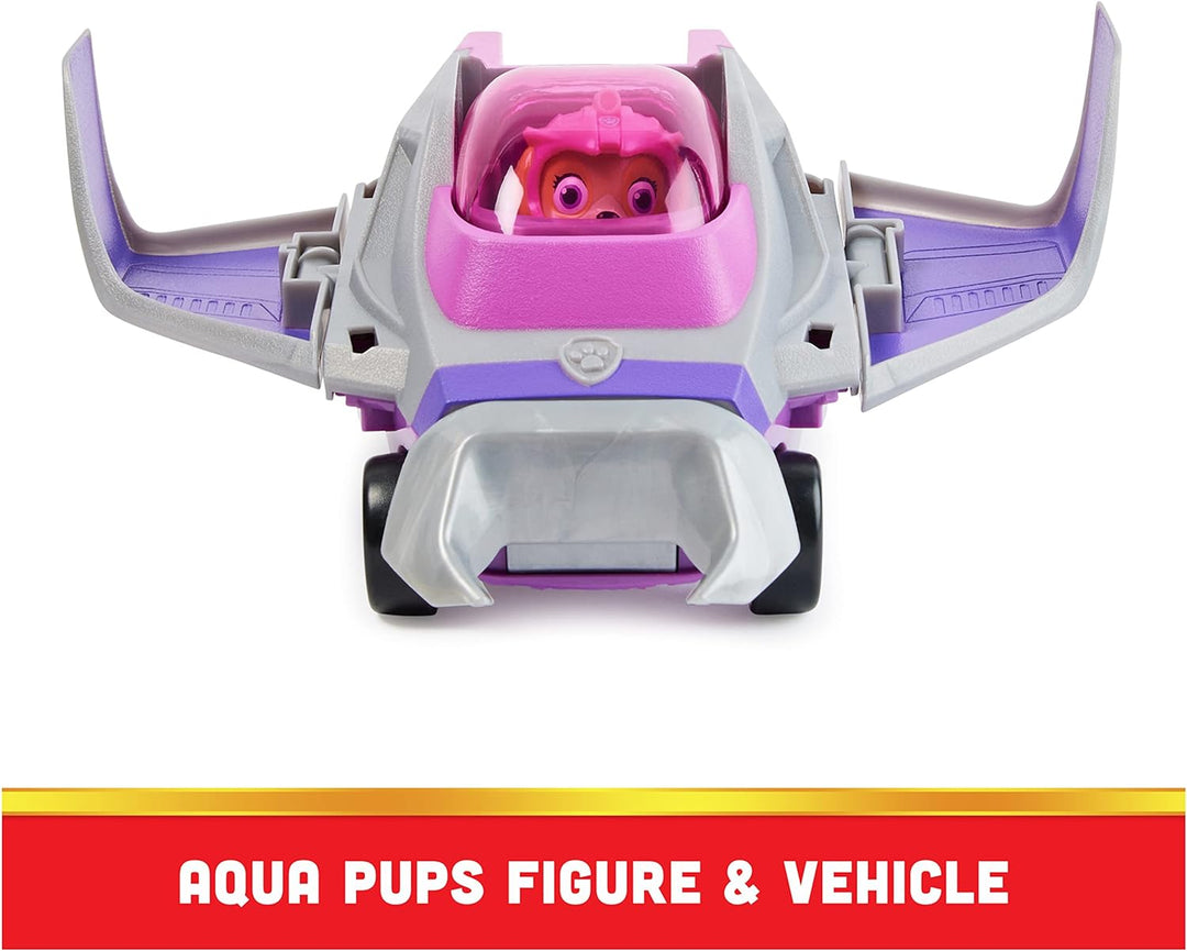 Paw Patrol Aqua Pups Skye Transforming Manta Ray Vehicle with Collectible Action Figure