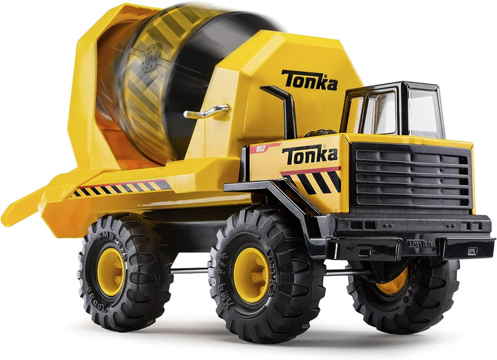 Tonka 6098 Steel Classics Mighty Cement Mixer, Kids Construction Toys for Boys