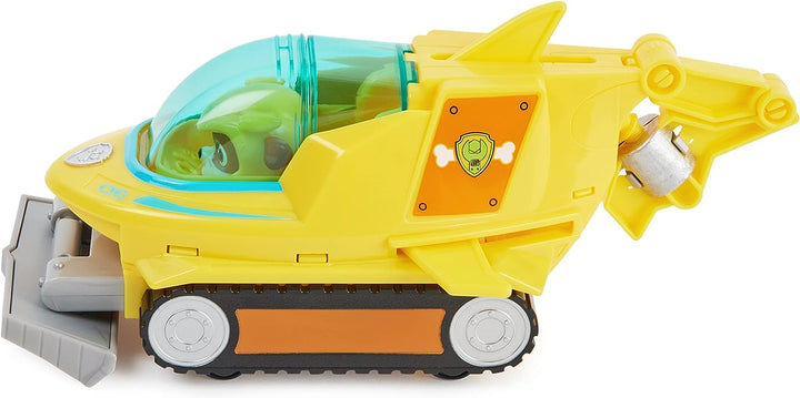 Paw Patrol Aqua Pups Rubble Transforming Hammerhead Shark Vehicle with Collectible Action Figure