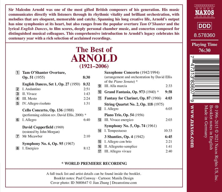 The Best Of Arnold [Various] [Naxos: 8578360] [Audio CD]