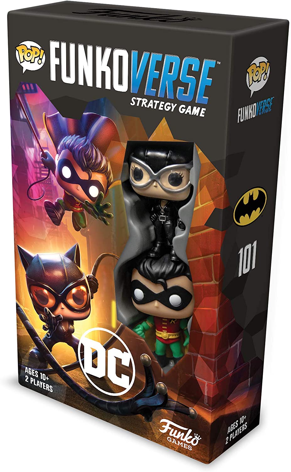 Funko 42646 DC101 Funkoverse-Erweiterung (2-Charakter-Paket), englisches DC Comics Super Heroes-Brettspiel, mehrfarbig